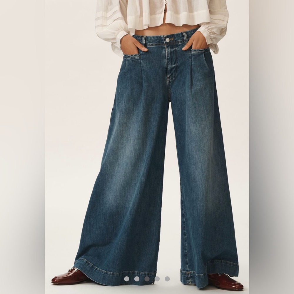 Anthropologie Pilcro Pleated Palazzo Jeans—28